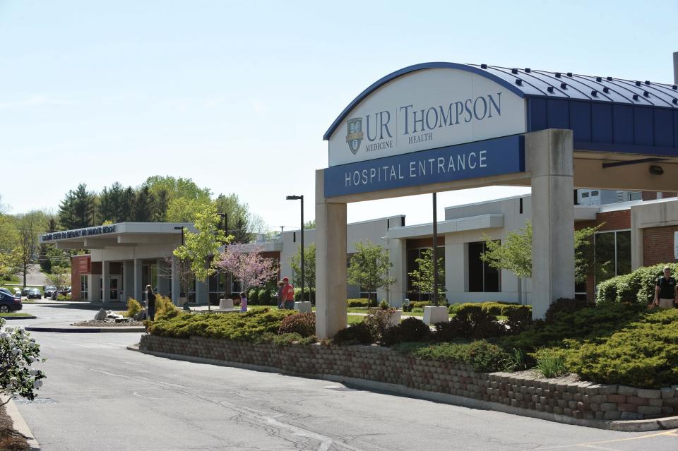 The entrance to F.F. Thompson Hospital in Canandaigua, which was among 28 hospitals in New York that received a D safety grade in the Leapfrog fall ratings.