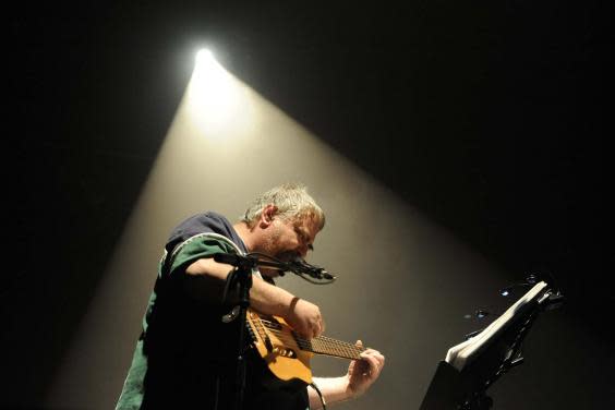 Johnston in 2010: his music was unabashedly simple but drew a cult following (AFP/Getty)