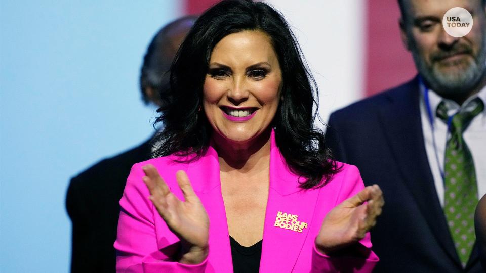 Michigan Democratic Gov. Gretchen Whitmer speaks during Election Night, Tuesday, Nov. 8, 2022 in Detroit.