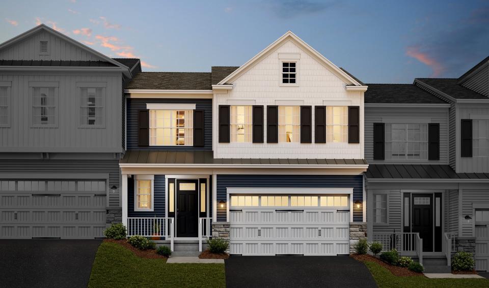 The Pratt II model at the Enclave at Hillandale, a new community of 44 luxury town homes on a historic property in Mendham Township, where prices start at $1.1 million,