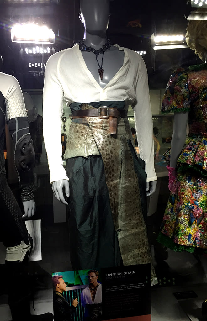Not everyone was blessed to be dressed by Cinna. This outfit made Finnick look like the Prince of Persia.