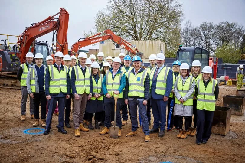 Groundbreaking ceremony at the Yeovil Diagnostic Centre site