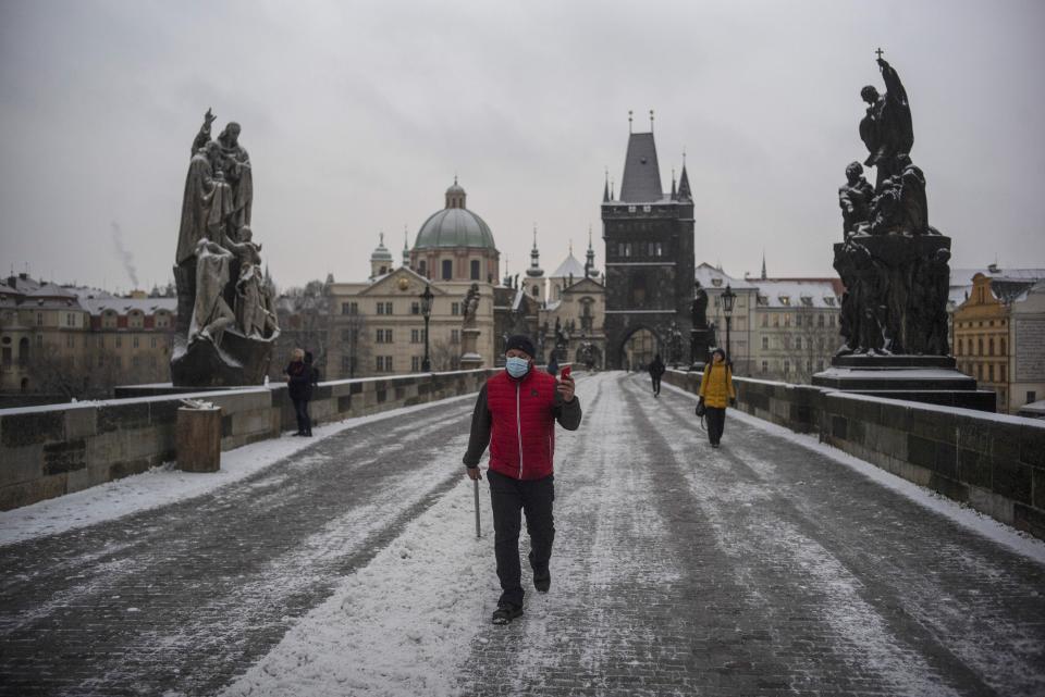 The Czech Republic kept the coronavirus at bay all year until the early fall, when cases rose exponentially.  (Photo: MICHAL CIZEK via Getty Images)