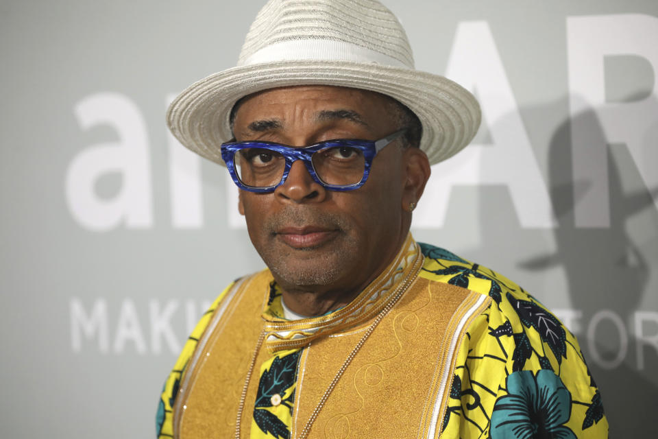 FILE - Spike Lee poses for photographers upon arrival at the amfAR Cinema Against AIDS benefit the during the 74th Cannes international film festival, Cap d'Antibes, southern France, Friday, July 16, 2021. Lee turns 65 on March 20. (Photo by Vianney Le Caer/Invision/AP, File)