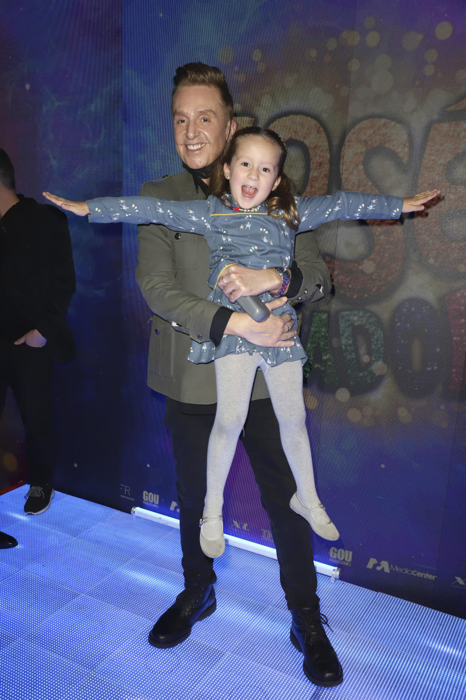 MEXICO CITY, MEXICO - FEBRUARY 16: Daniel Bisogno and his daughter Michaela Bisogno pose for photo  during the first night of the musical 'Jose El Soñador' at Centro Cultural Teatro 1 on February 16, 2022 in Mexico City, Mexico. (Photo by Medios y Media/Getty Images)