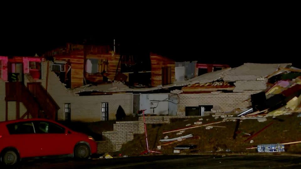 Storm damage in Clarksville, Tennessee, on Saturday, December 9, 2023. - WSMV