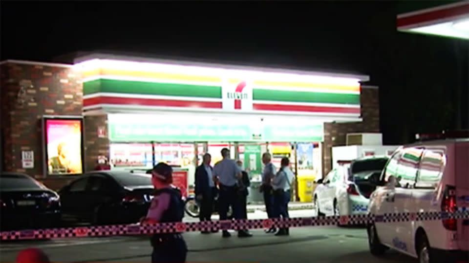 Police were called to the 7/11 at Enmore following reports a man had been struck with an axe.