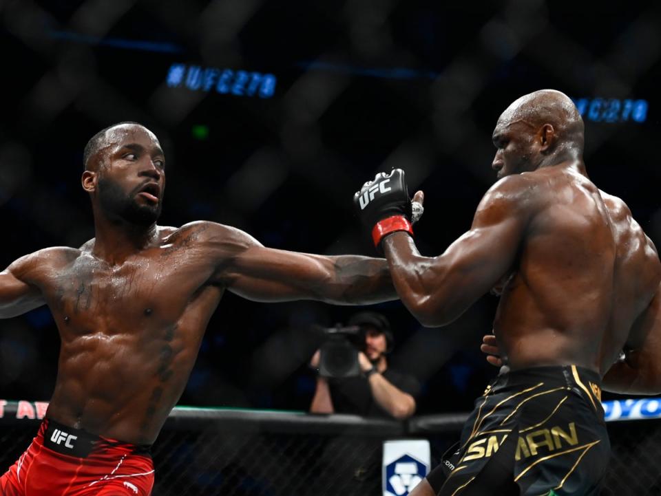 Leon Edwards (left) dethroned Kamaru Usman in August with a stunning KO late on (Getty Images)