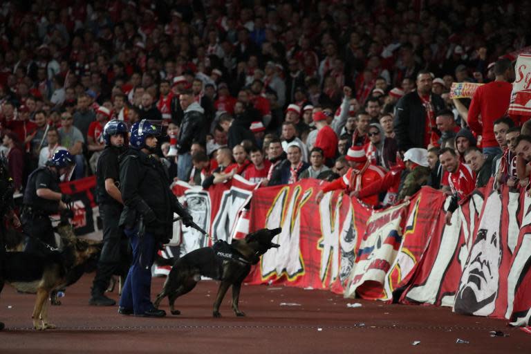 Uefa plan further investigation after Arsenal-Cologne Europa League tie marred by crowd trouble