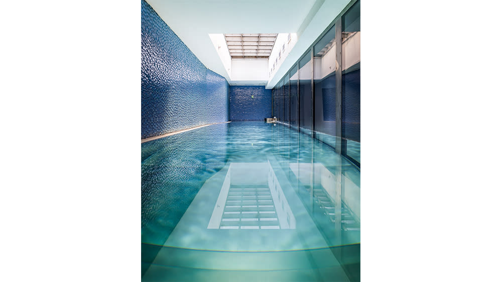 The home’s lap pool is capped by a skylight. - Credit: Compass