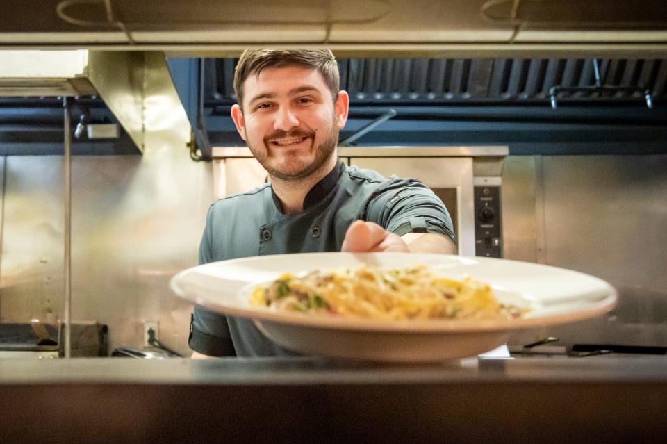 Chef Jordan Causey at Marcellos in Lafayette, LA. Thursday, Jan. 27, 2022.