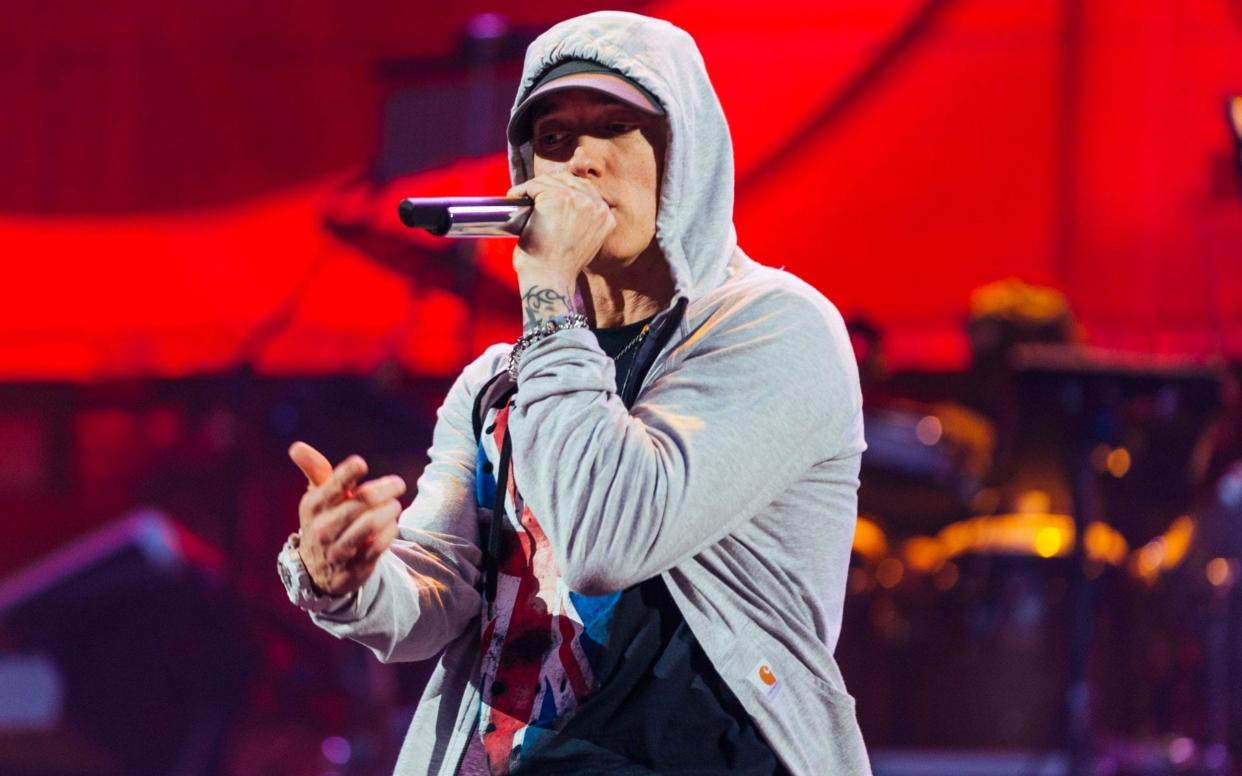 Eminem at Wembley Stadium, 2014 - PA