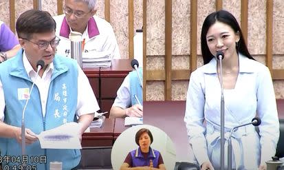 圖：市議員白喬茵不滿教育局對於校園藏狼師不知情，痛批「為什麼會讓惡魔藏校園二十年」。（翻攝高市議會）