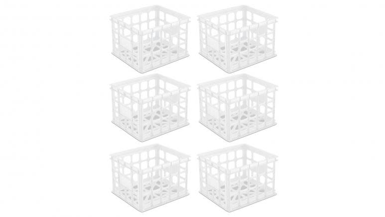 Sterilite Storage Crate White Set of 6