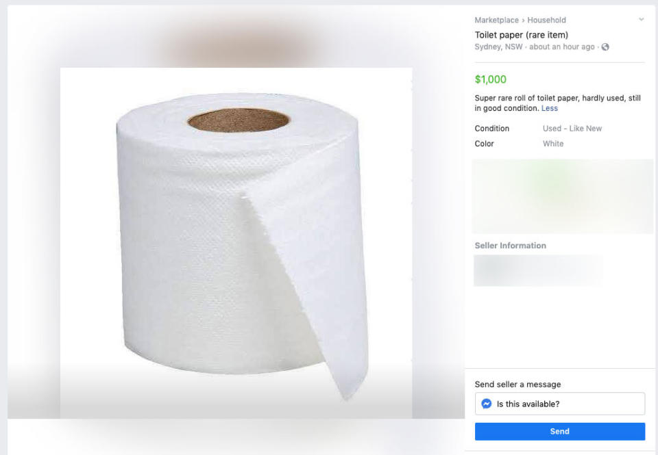 How far would one go for a roll of toilet paper? Source: Facebook