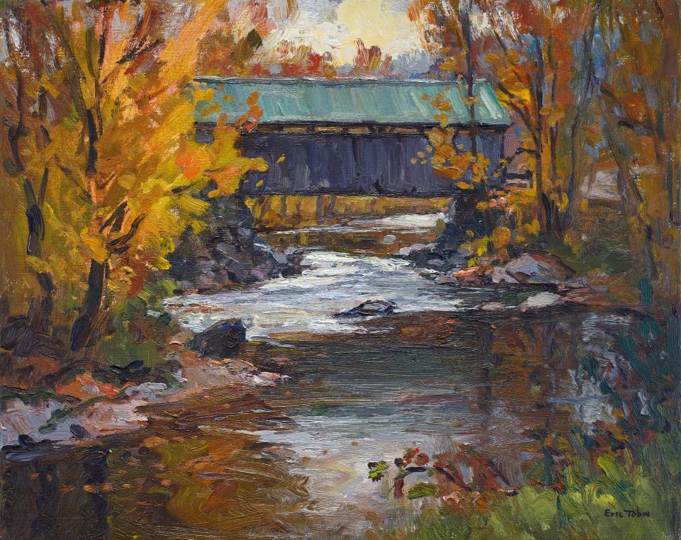 "Fall Color," an oil on canvas painting by Vermont artist Eric Tobin