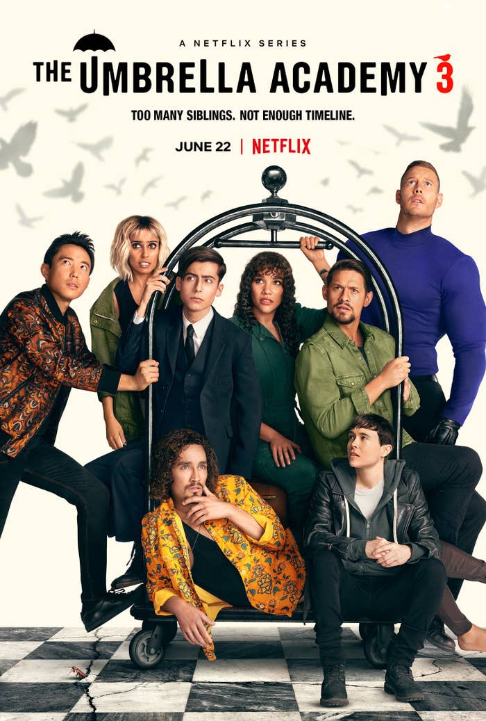 A poster for The Umbrella Academy Season 3