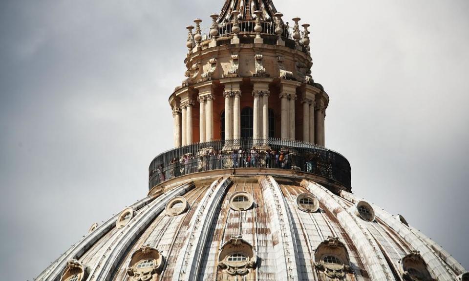 St Peter’s dome in the Vatican.