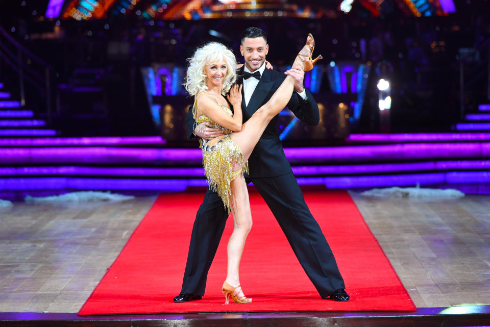 Debbie McGee and Giovanni Pernice during the Strictly Come Dancing Live Tour Launch held at Arena Birmingham.Â (Photo by Joe Giddens/PA Images via Getty Images)