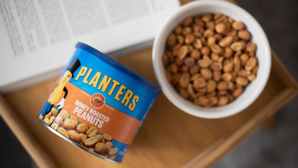 PHOTO: Hormel Foods initiated a voluntary recall on two Planters brand products for honey roasted peanuts and mixed nuts sold in 5 states. (Tiffany Hagler-Geard/Bloomberg via Getty Images, FILE)