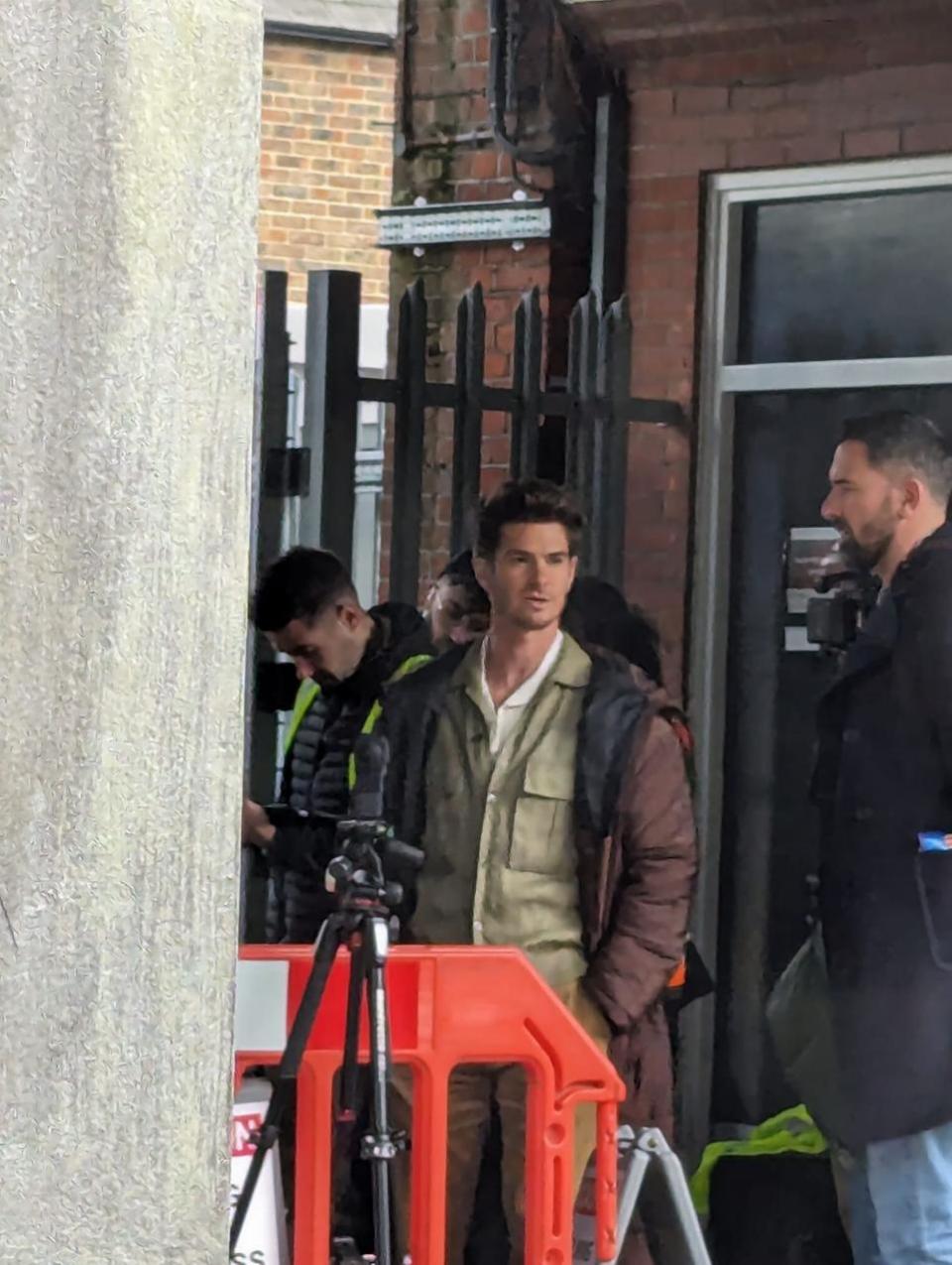 Echo: Andrew filming at the station today