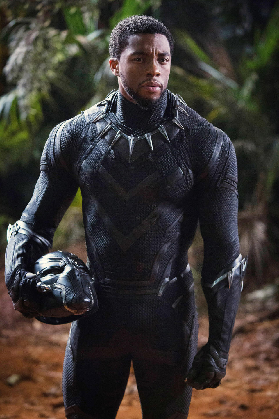 T'Challa wearing the Black Panther suit