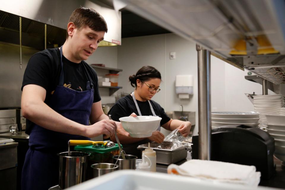 Elaine Uykimpang Bentz (right) and Erik Bentz. Elaine was nominated as a semifinalist in the Outstanding Chef or Baker category for the 2023 James Beard Awards.