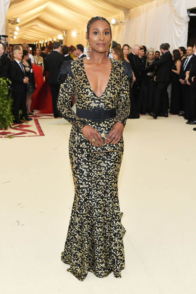 <p>Issa Rae looks calm, cool, and collected in this Michael Kors look. (Photo: Getty Images) </p>