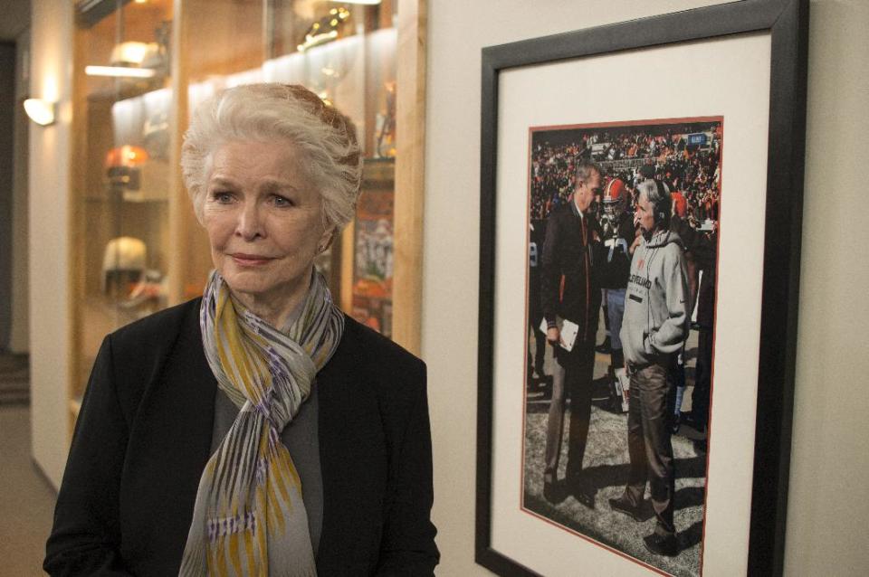 This image released by Summit Entertainment shows Ellen Burstyn in a scene from "Draft Day." (AP Photo/Summit Entertainment, Dale Robinette)