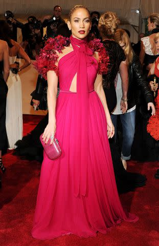 <p>Larry Busacca/Getty</p> Jennifer Lopez at the 2011 Met Gala