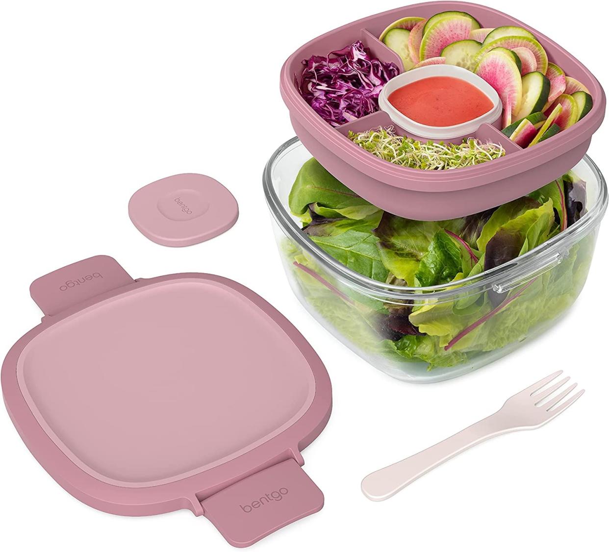 bento boxes for adults, Bentgo® Glass Leak-Proof Salad Container