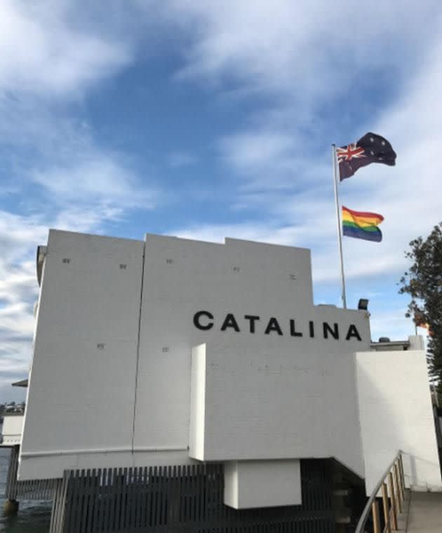 Found in the exclusive Sydney suburb of Rose Bay, Catalina is a favourite celeb-haunt