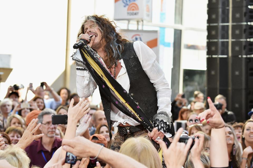 NEW YORK, NY - JUNE 24:  Steven Tyler performs on NBC's 