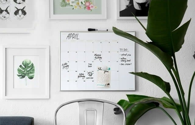 The calendar in a home office