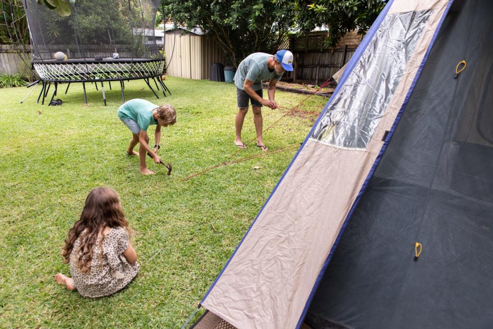Before you get out in a field somewhere far from civilization, pitch your tent in the backyard so you know you have all the parts and inspect each to make sure they're in good shape. Do it early enough that you can order replacements if needed.