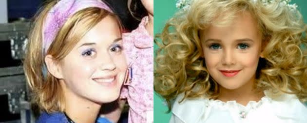 Katy Perry (left) and JonBenet Ramsey