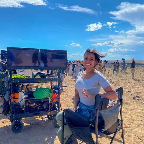 <p>Tracey Edmonds Instagram</p> Tracey Edmonds on set in New Mexico in 2021