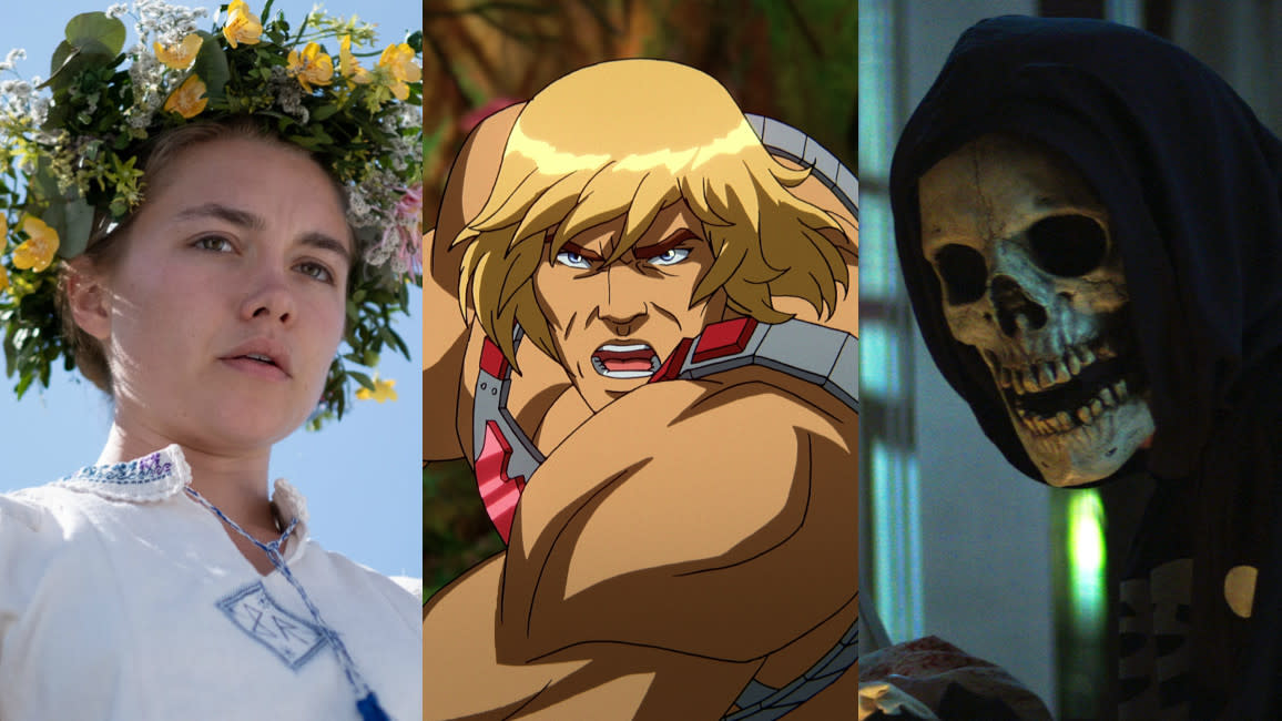 'Midsommar', 'Masters of the Universe: Revelation' and 'Fear Street' are all on Netflix in July 2021. (EFD/Netflix)