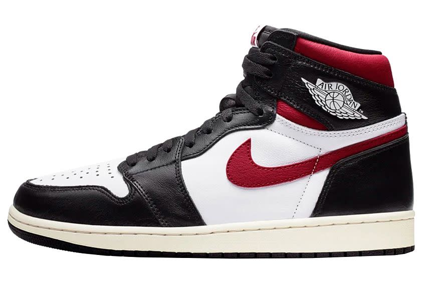 11) Air Jordan 1 'Black/White/Sail/Gym Red'