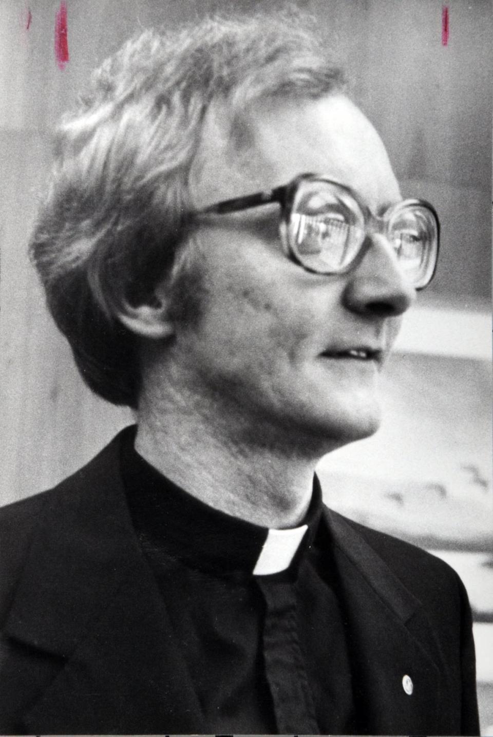 Father Michael Kelly, photographed 1979, when he was associate pastor of Our Lady of Fatima Church in Modesto.