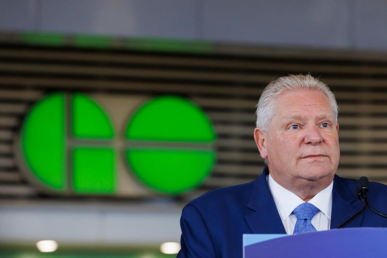 Transit riders in Toronto will soon be able to transfer to the GO network from the TTC for free, as the provincial government rolls out its GTA-wide fare integration program, Ontario Premier Doug Ford announced Monday. (Cole Burston/The Canadian Press - image credit)