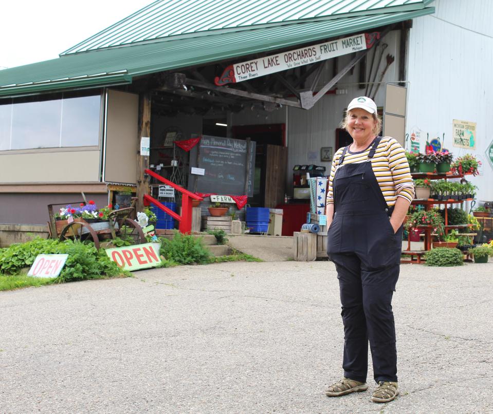 Beth Hubbard, second generation owner of Hubbard's Corey Lake Orchard, runs the thriving Three Rivers business.