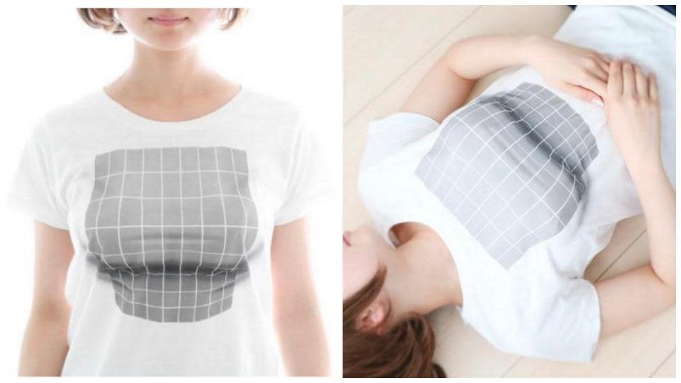 Illusion Chest 3D Shirt Funny Flat Chest Changing look illusion 3D Boobs  for Her