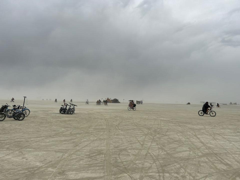 Whiteout storm at Burning Man
