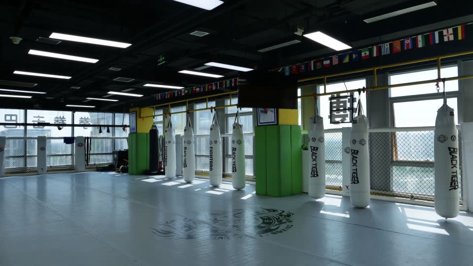 The Black Tiger Fight Club training area in Beijing, China. - Mengchen Zhang/CNN