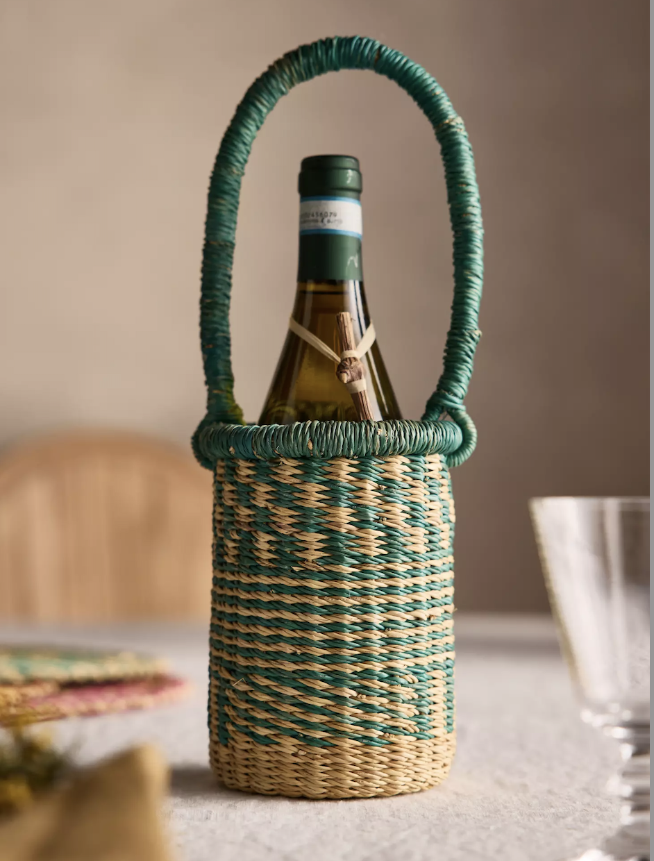 <p><a href="https://go.redirectingat.com?id=74968X1596630&url=https%3A%2F%2Fwww.anthropologie.com%2Fshop%2Fwoven-vetiver-grass-wine-bottle-holder&sref=https%3A%2F%2Fwww.housebeautiful.com%2Fshopping%2Fg61158194%2Feditor-picks-outdoor-entertaining-essentials%2F" rel="nofollow noopener" target="_blank" data-ylk="slk:Shop Now;elm:context_link;itc:0;sec:content-canvas" class="link ">Shop Now</a></p><p>Woven Vetiver Grass Wine Bottle Holder</p><p>Anthropologie</p><p>$68.00</p>