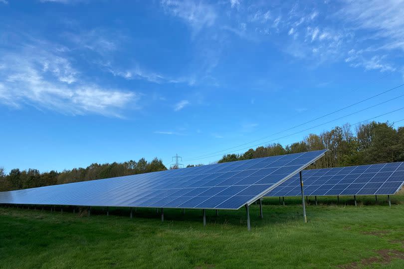 An example of the sort of solar panels which would be installed at the site near Mitchell