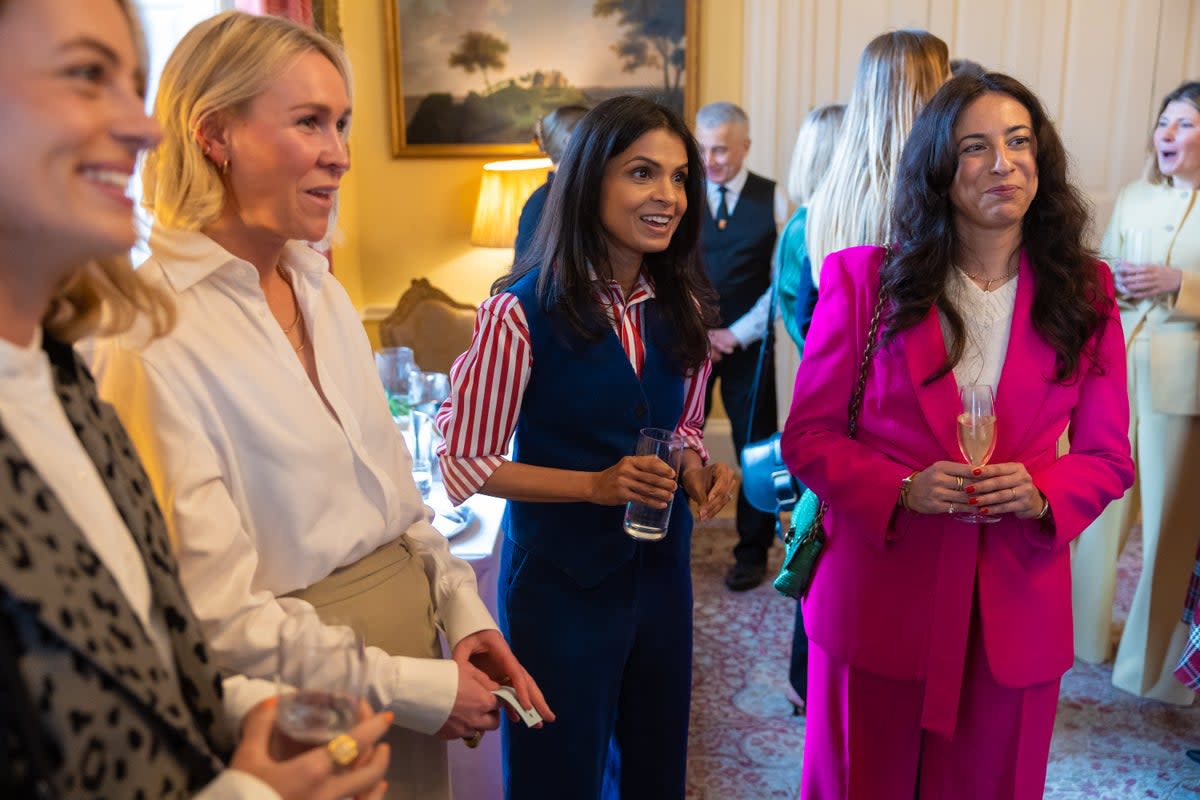 Eliza Batten, Pip Durell, Akshata Murty and Rachael Wood at the London Fashion Week Downing Street reception (Simon Walker / No 10 Downing Street)