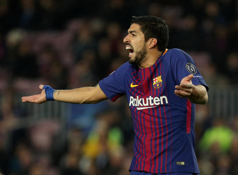 <p>Suarez is known for his aggression on the field. </p>