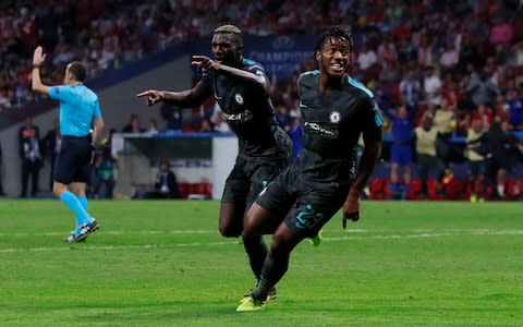 Michy Batshuayi celebrates a Chelsea goal - Credit: Reuters